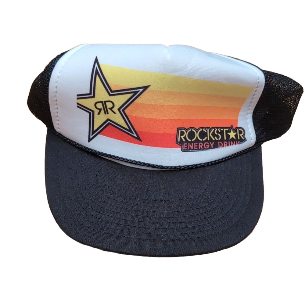 Nissun Rockstar Energy Drink Trucker Hat Adjustable Mesh Snapback Multicolor